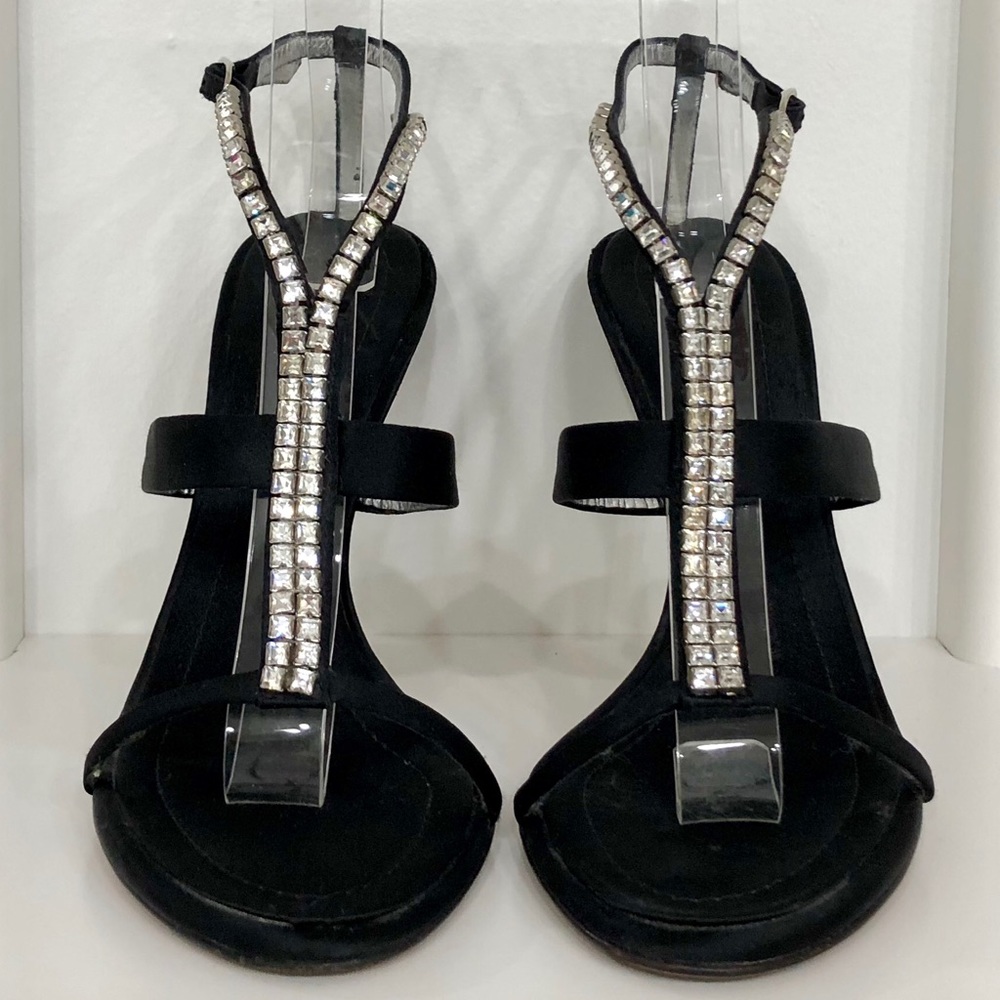 Guiseppe Zanotti Crystal Satin Sandals Size 36